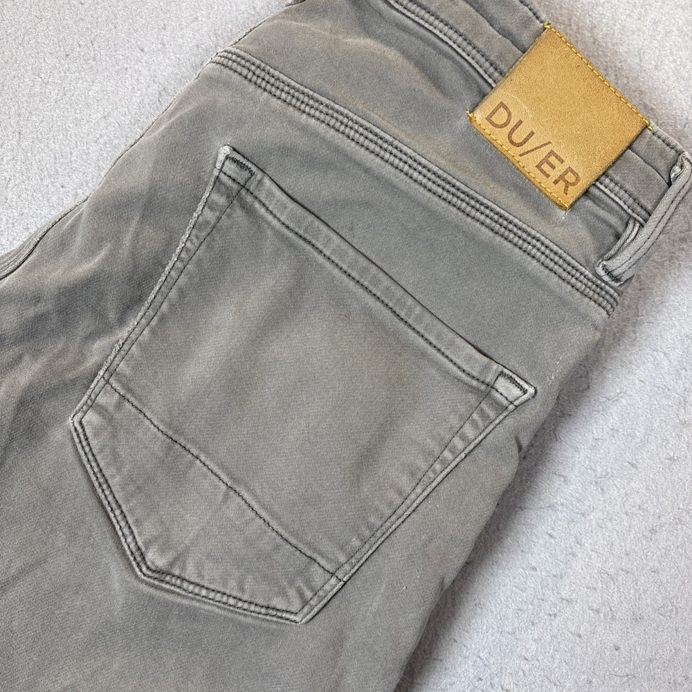 DUER Pants Mens 30x32 DU/ER No Sweat Slim‎ N2X Green Khaki Stretch Chino